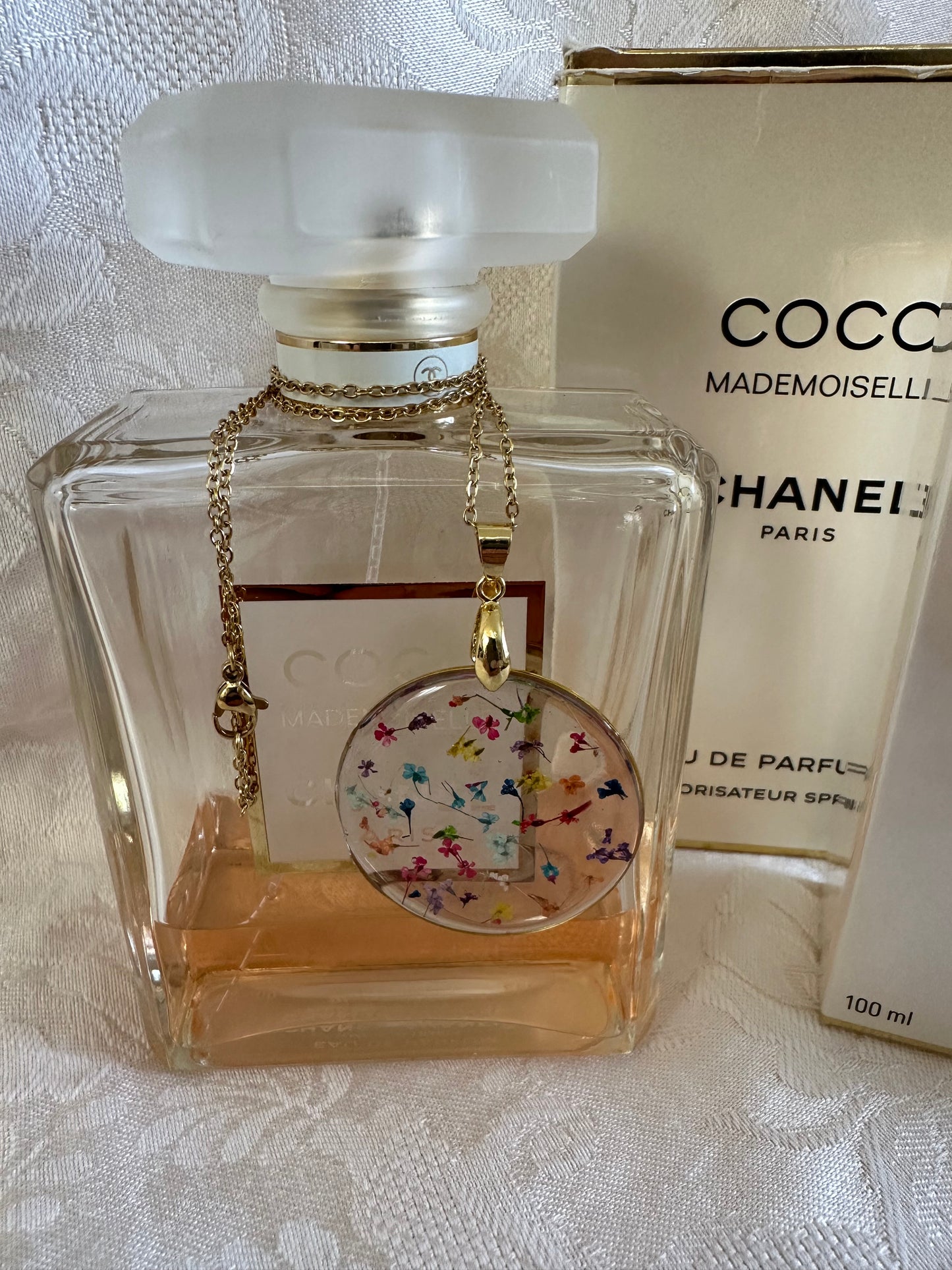 Colourful floral necklace