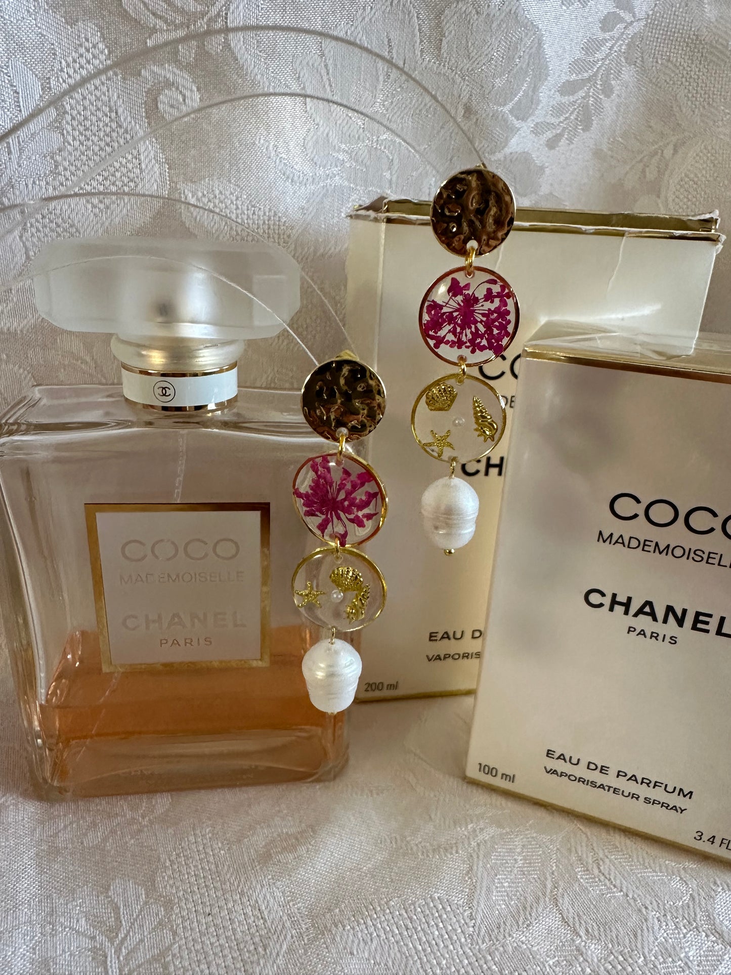 Beach inspired floral earrings