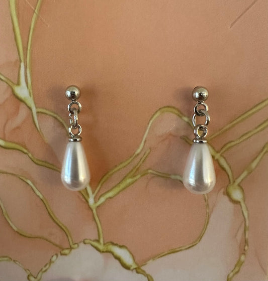 Faux pearl earrings