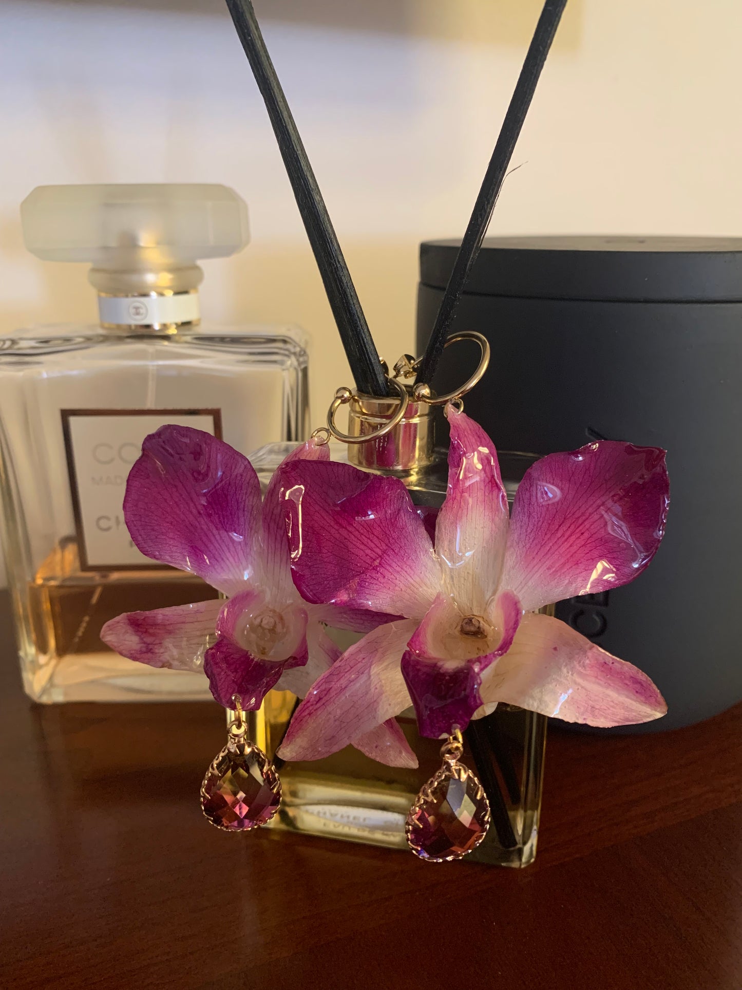 Pink Singapore orchids