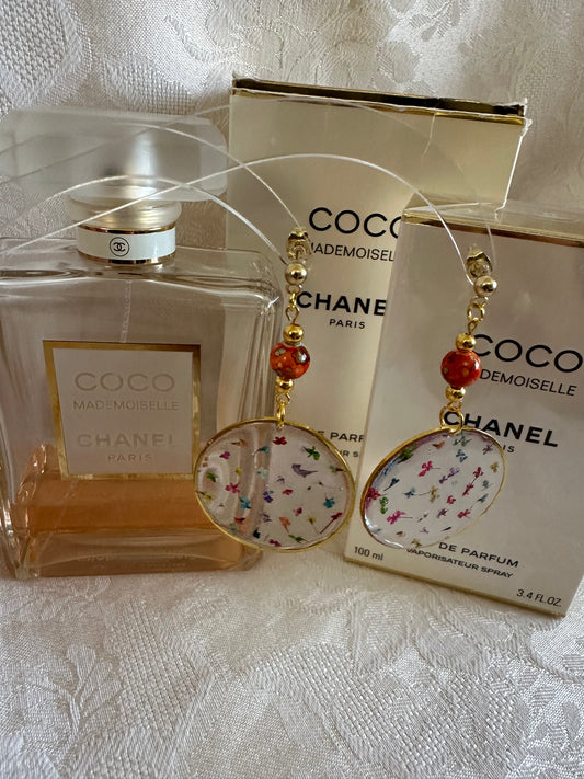 Colourful floral earrings