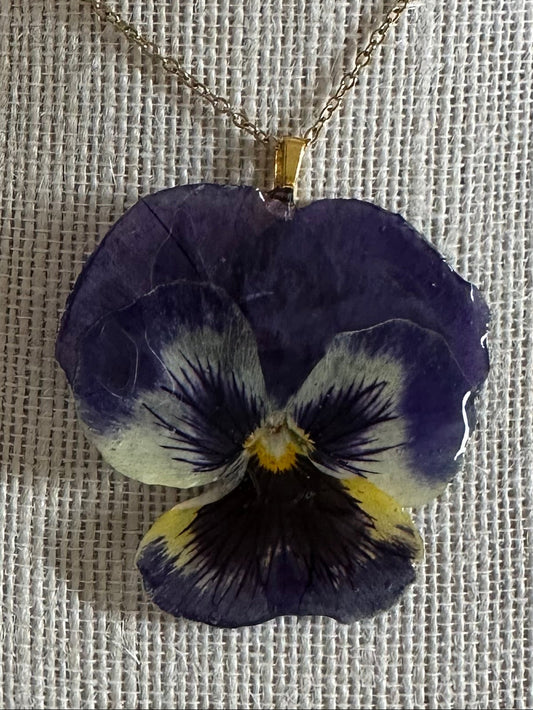 Purple Pansy necklace