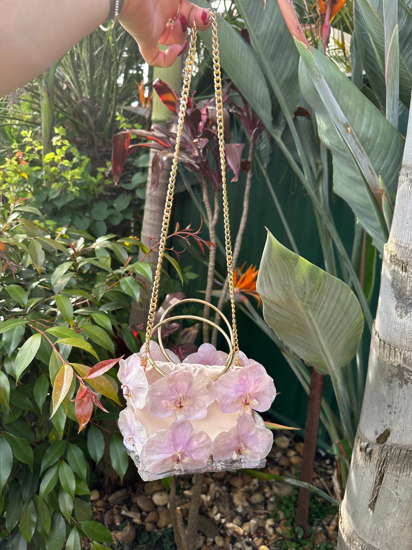 Orchid handbag