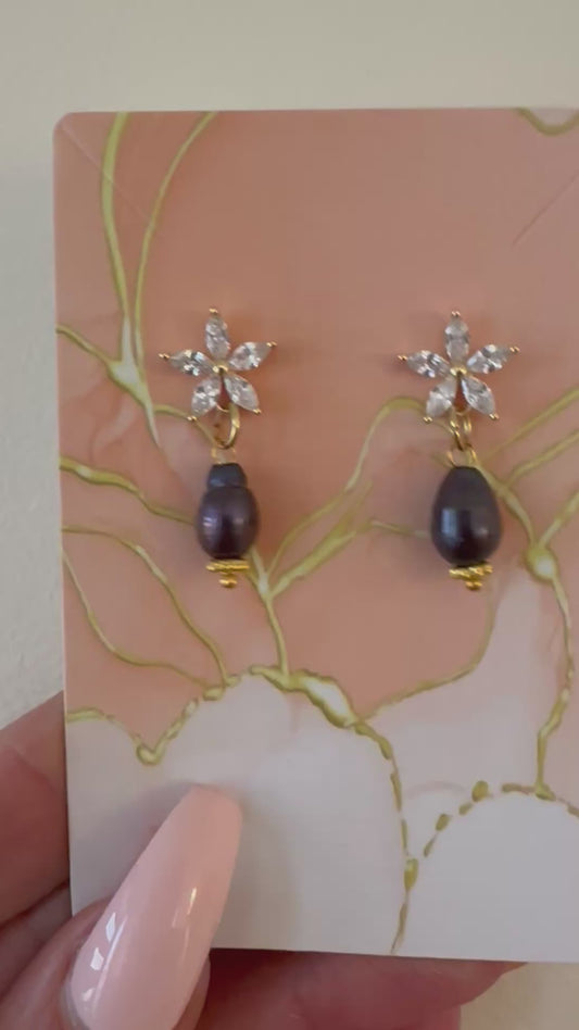 Black Pearl earrings